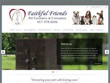 Tablet Screenshot of faithfulfriendspetcemetery.com